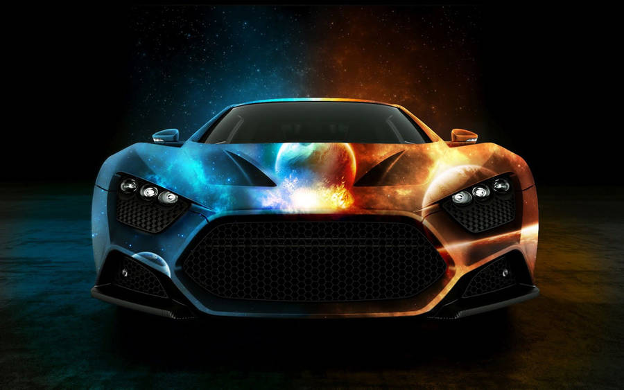 Best Cool Blue And Orange Car Wallpaper