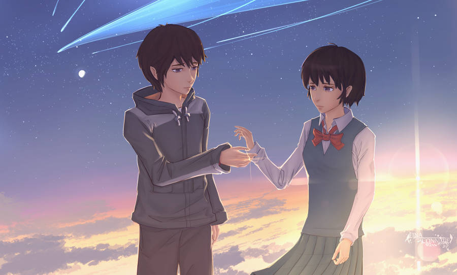 Best Friends Forever Taki And Mitsuha Wallpaper