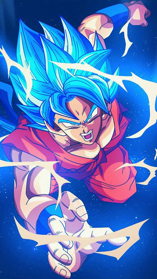 Best Of Both Worlds: Enjoy The Timeless Action Of Dragon Ball On Your New Iphone Wallpaper