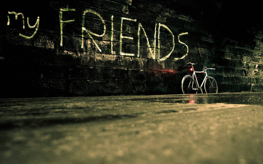 Besties My Friends Graffiti Wallpaper