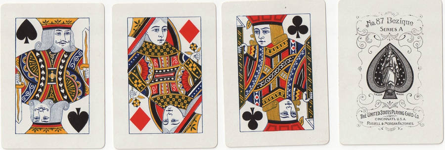 Bezique Playing Cards On Table Wallpaper