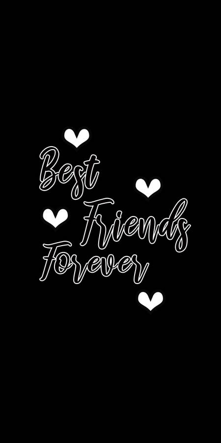 Bff Black And White Art Wallpaper