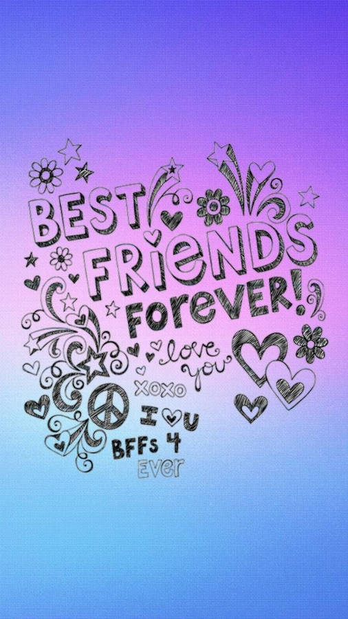 Bff Gradient Art Wallpaper