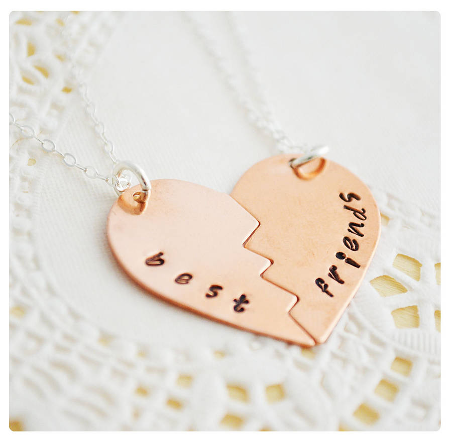 Bff Half Heart Necklace Wallpaper