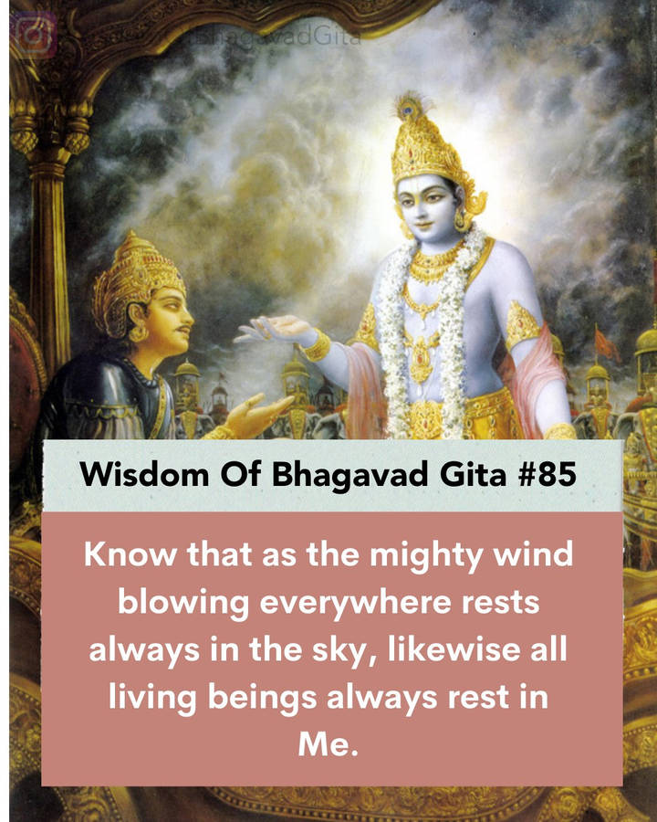 Bhagavad Gita Graphic Artwork Wallpaper