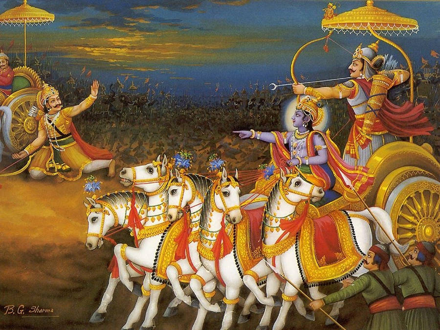 Bhagavad Gita Hindu Scripture Wallpaper