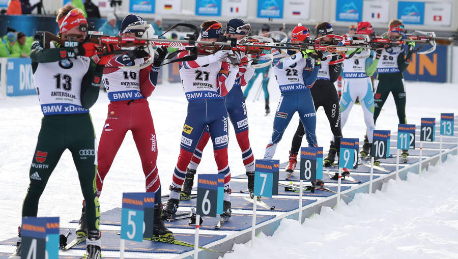 Biathletes Ready To Compete At World Cup Wallpaper