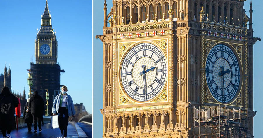 Big Ben Two Perspectives Wallpaper