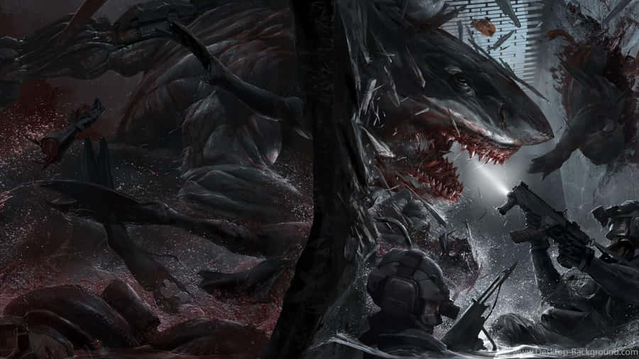 Big Brutal Shark Wallpaper