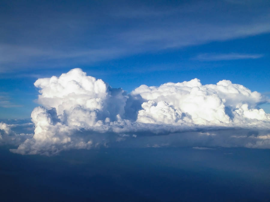 Big Cumulonimbus Blue Aesthetic Cloud Wallpaper