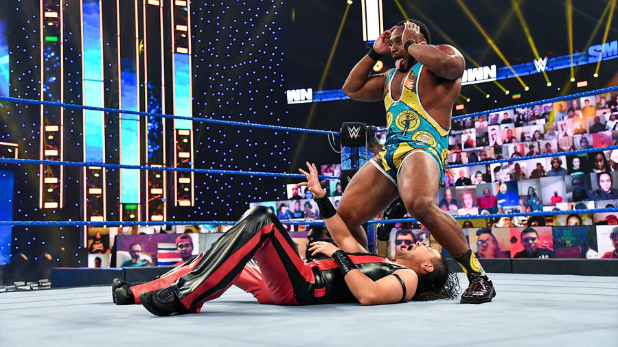 Big E In A Powerful Clash With Shinsuke Nakamura Wallpaper