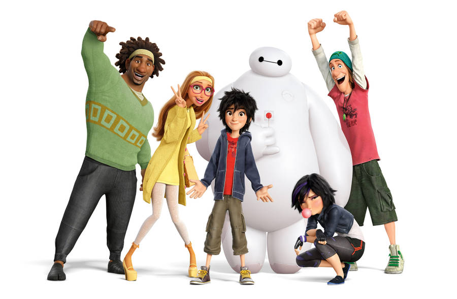 Big Hero 6 On White Background Wallpaper