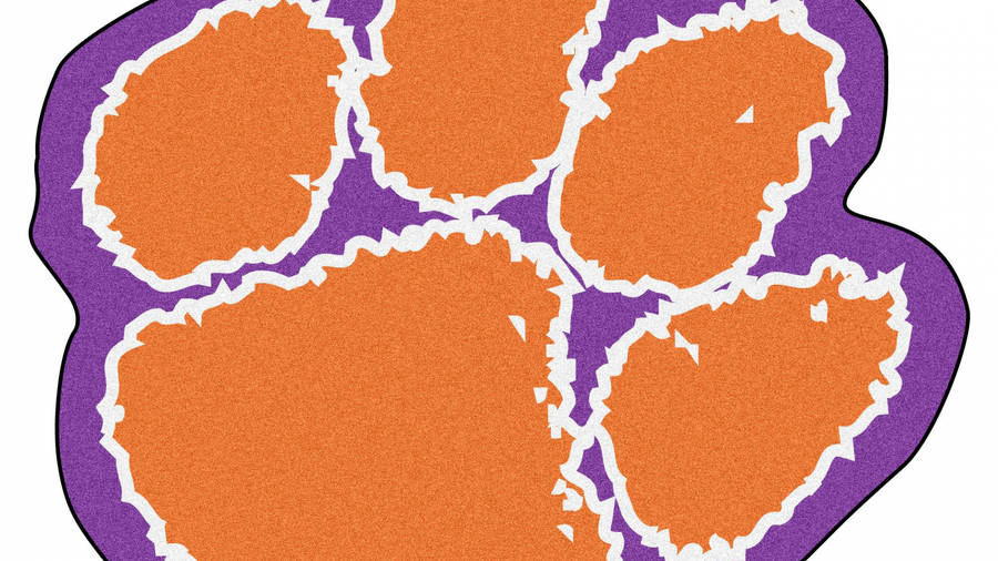 Big Orange Paw Print Wallpaper