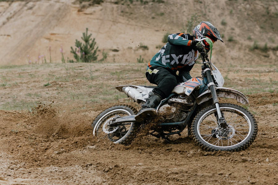 Bike Rider On A Motocross Wallpaper