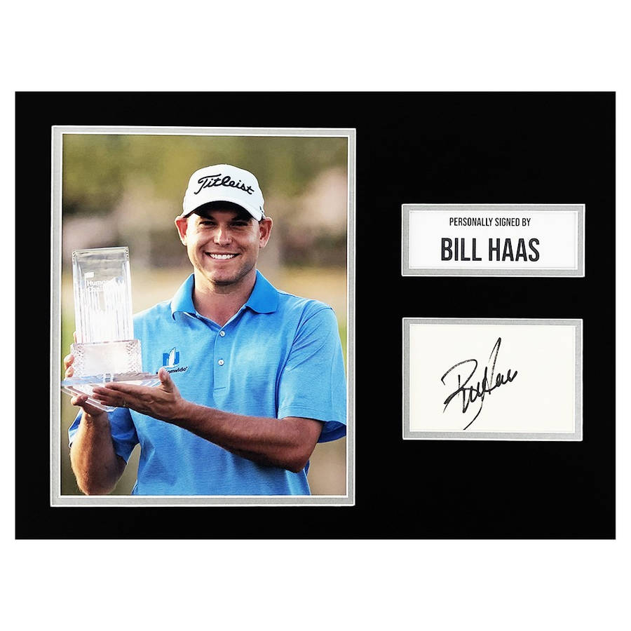 Bill Haas Holding A Trophy Wallpaper