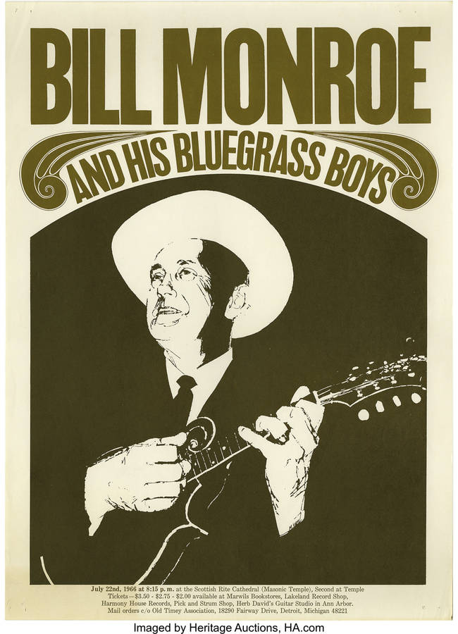 Bill Monroe And His Bluegrass Boys Performing Live In Concert, 1966 Wallpaper