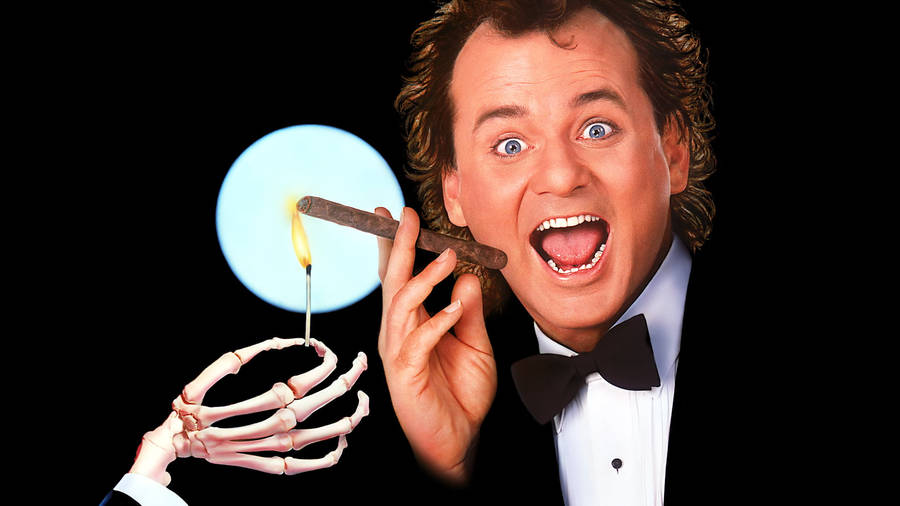 Bill Murray Frank Cross Scrooged 1988 Movie Wallpaper