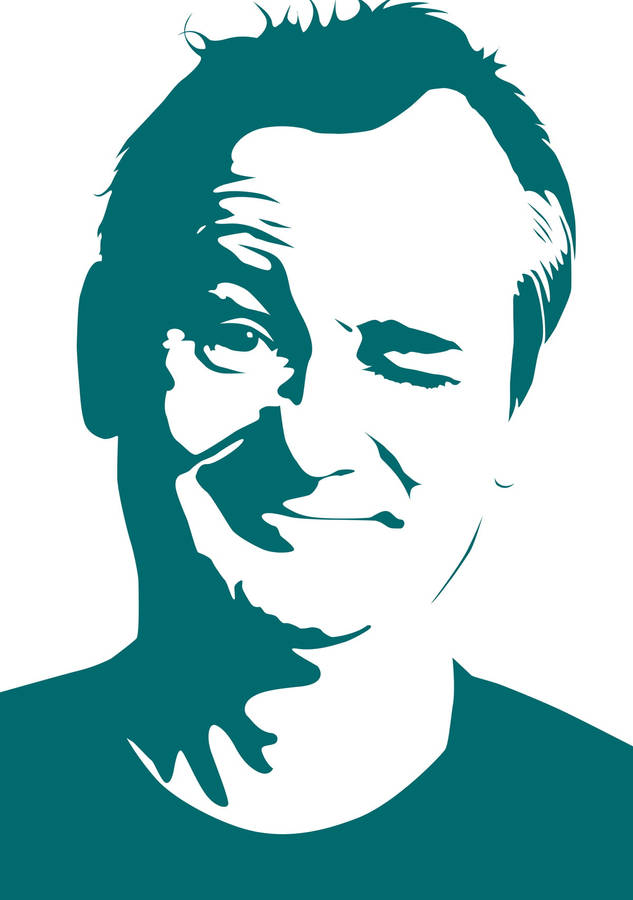 Bill Murray Wink Vector Art Vinyl Decal Wallpaper