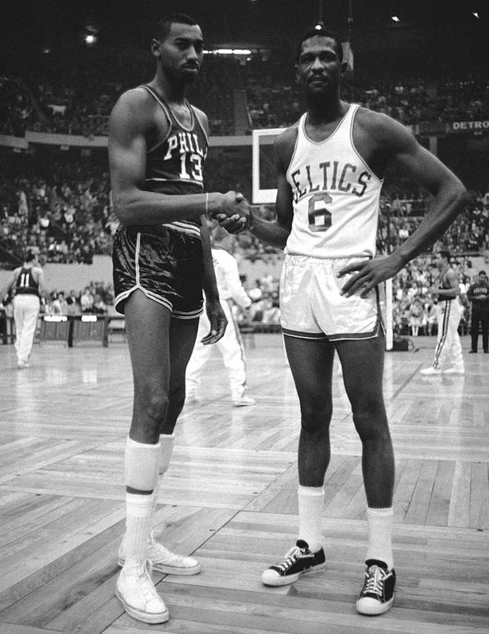 Bill Russell Boston Celtics Wilt Chamberlain Philadelphia Warriors Wallpaper