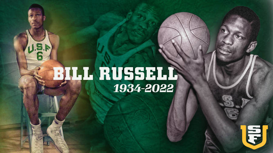 Bill Russell Usf Commemorative Portrait Wallpaper