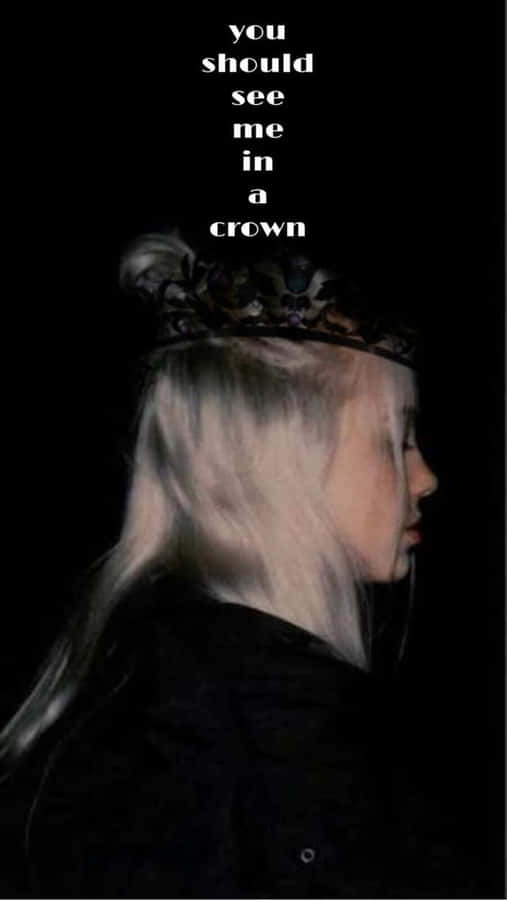 Billie Eilish Crown Profile Wallpaper
