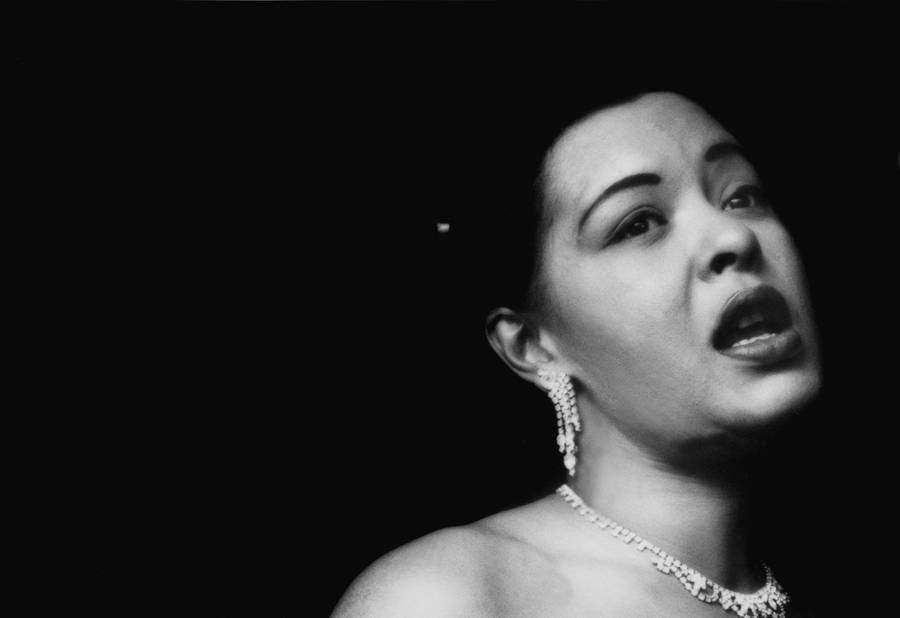 Billie Holiday Wearing Jewelry Wallpaper