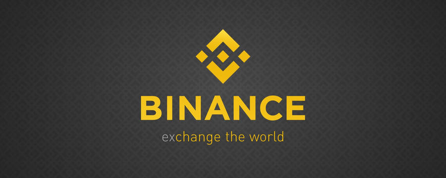 Binance Logo And Tag Line Wallpaper