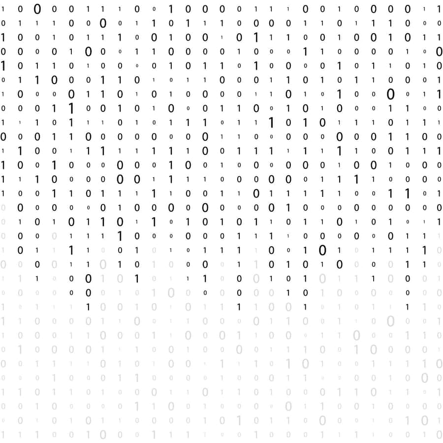Binary In Minimalist Black Wallpaper
