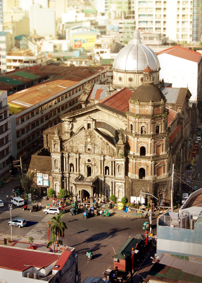 Binondo Church Aerial Photography Wallpaper