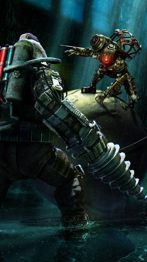 Bioshock 2 Big Daddies Phone Wallpaper