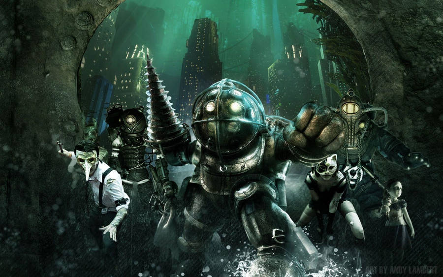 Bioshock Characters Fan Art Wallpaper