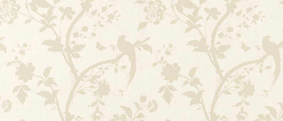 Bird Pattern Off White Wallpaper
