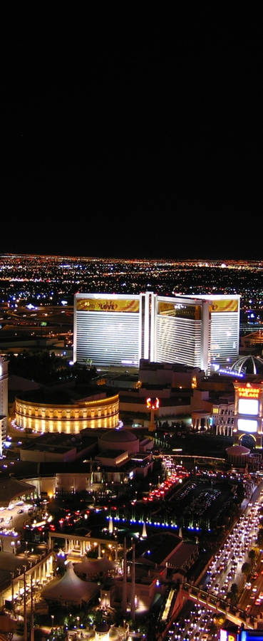 Bird's-eye View Las Vegas Night Wallpaper