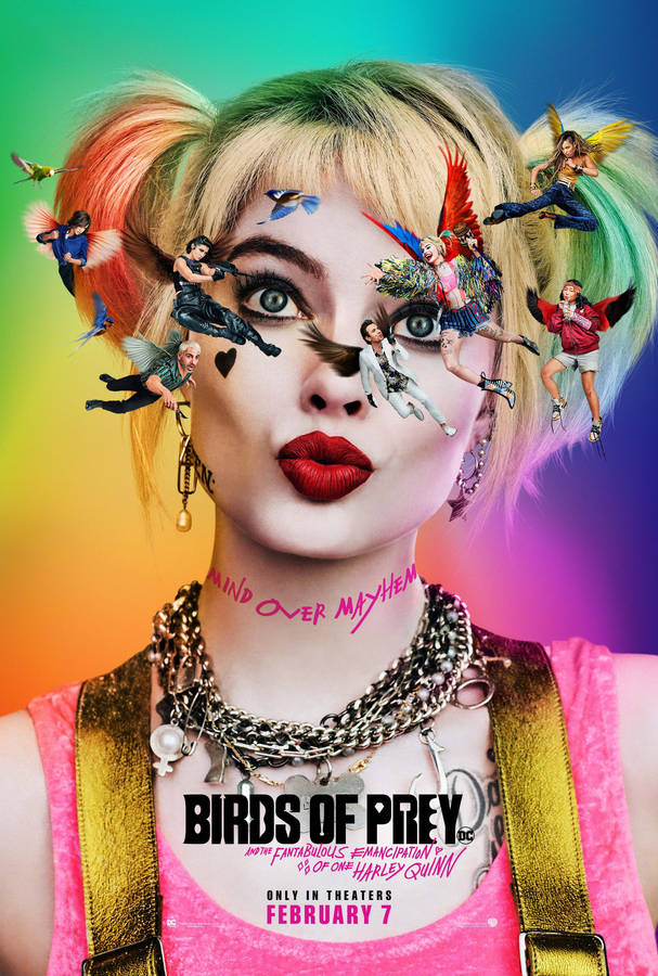 Birds Of Prey Colourful Movie Poster Wallpaper