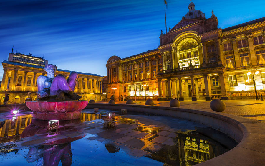 Birmingham City Council With Fountain Wallpaper