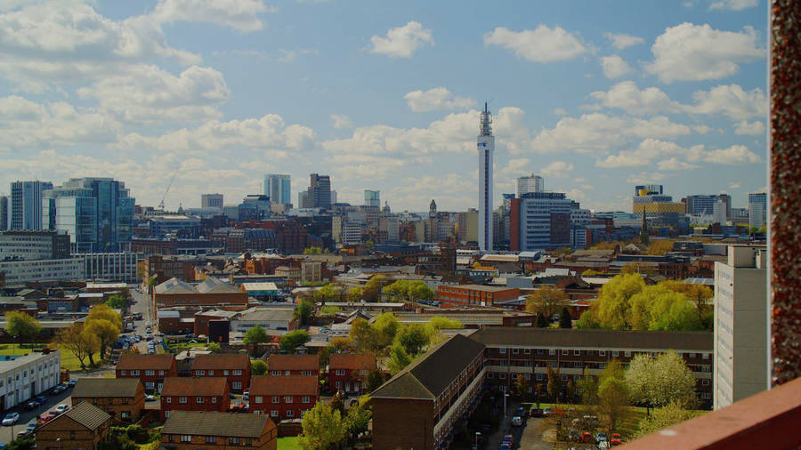 Birmingham On A Cloudy Day Wallpaper