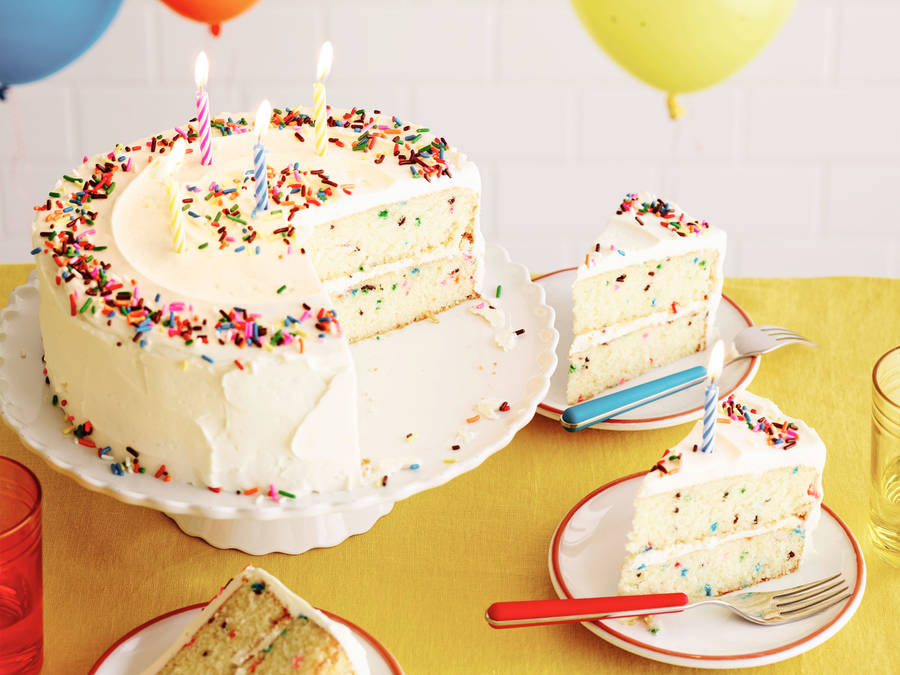 Birthday Cake Slices Wallpaper