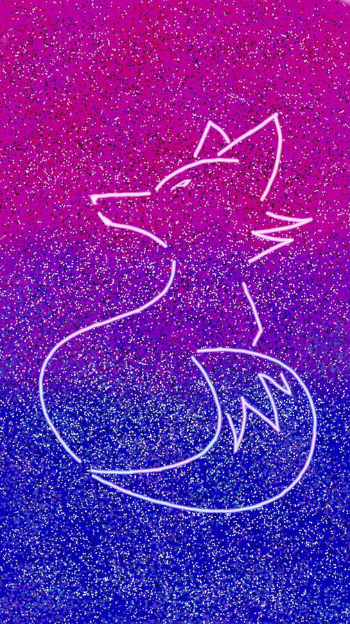 Bisexual Fox Line Art Wallpaper