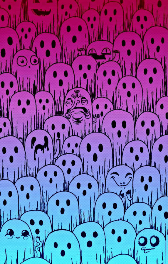 Bisexual Ghosts Cartoon Wallpaper