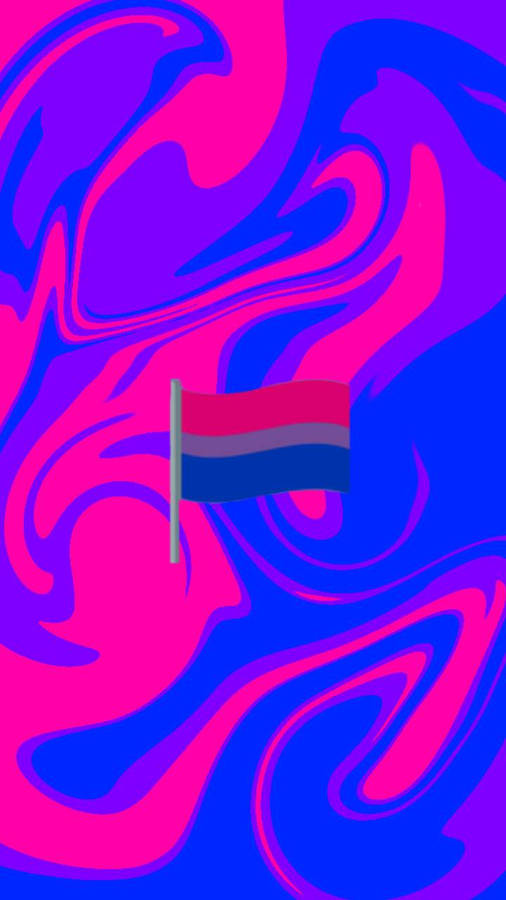 Bisexual Pride Flag Flying High Wallpaper