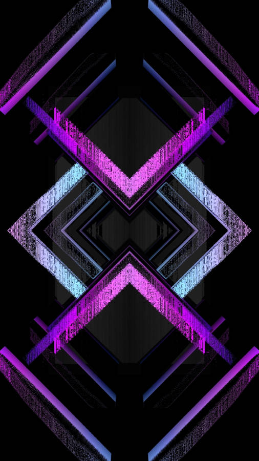 Bismuth Black And Purple Phone Wallpaper