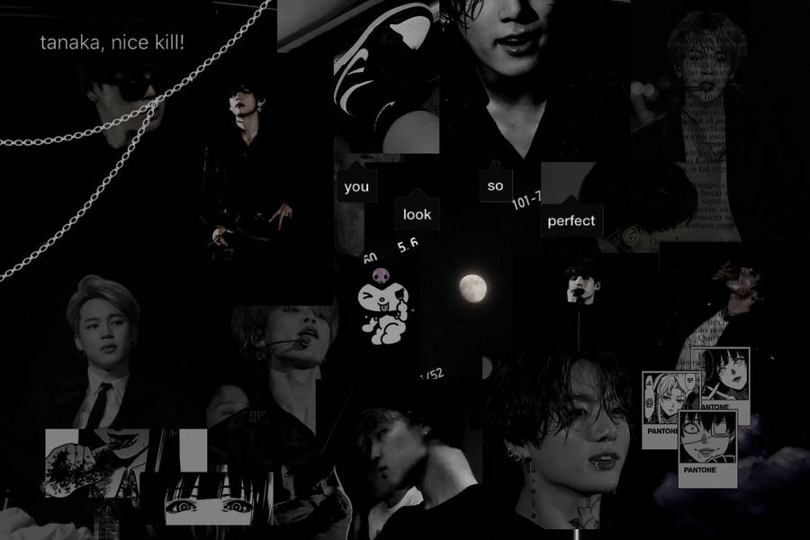 Black Aesthetic Bts Jungkook Jimin Tumblr And Laptop Wallpaper