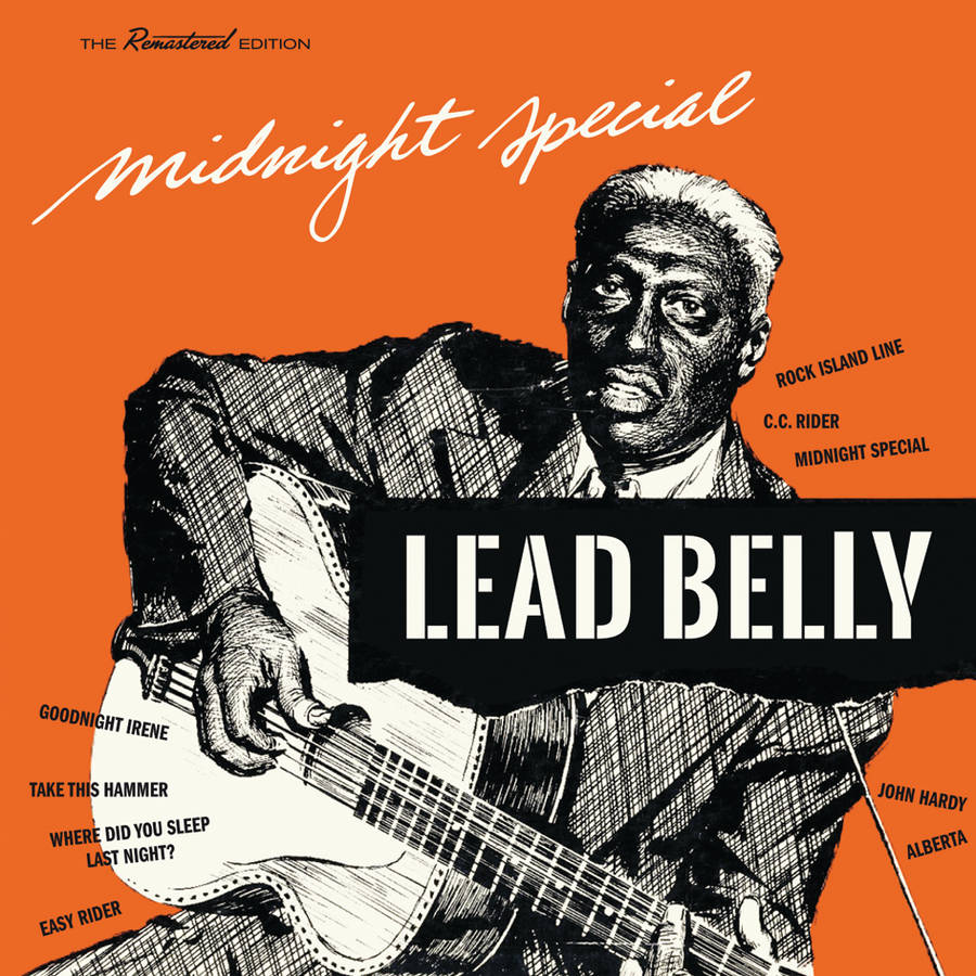 Black American Singer Leadbelly Midnight Special Album Cover Wallpaper