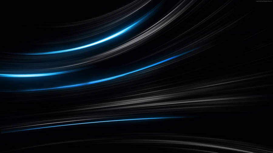 Black And Blue Curved Lines Wallpaper