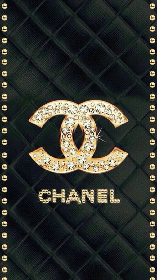 Black And Gold Chanel Logo Wallpaper