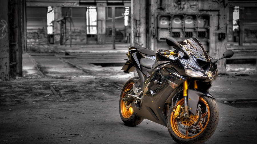 Black And Gold Kawasaki H2r Wallpaper