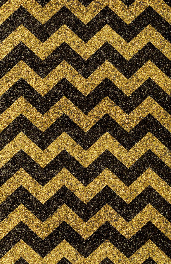 Black And Gold Zigzag Sparkles Wallpaper