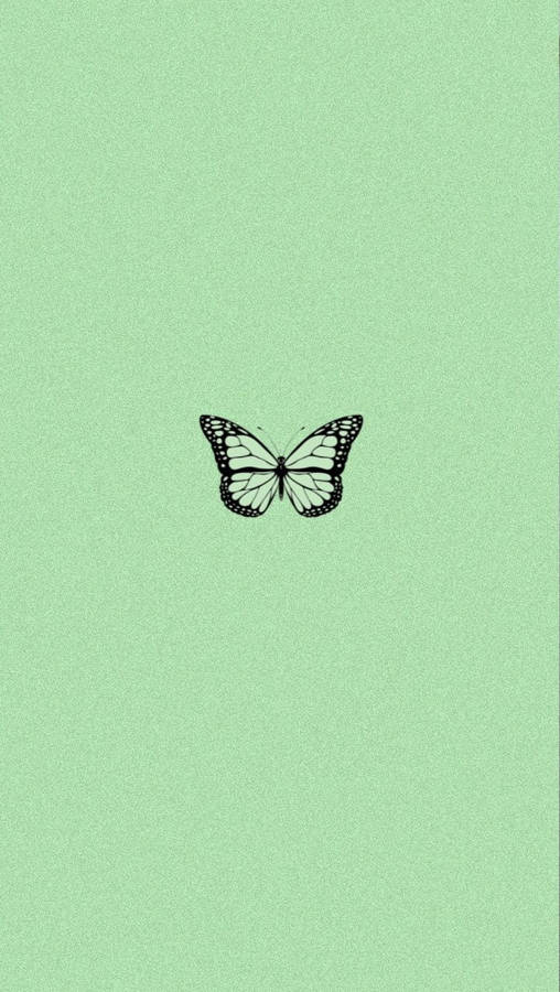 Black And Green Butterfly Background Wallpaper