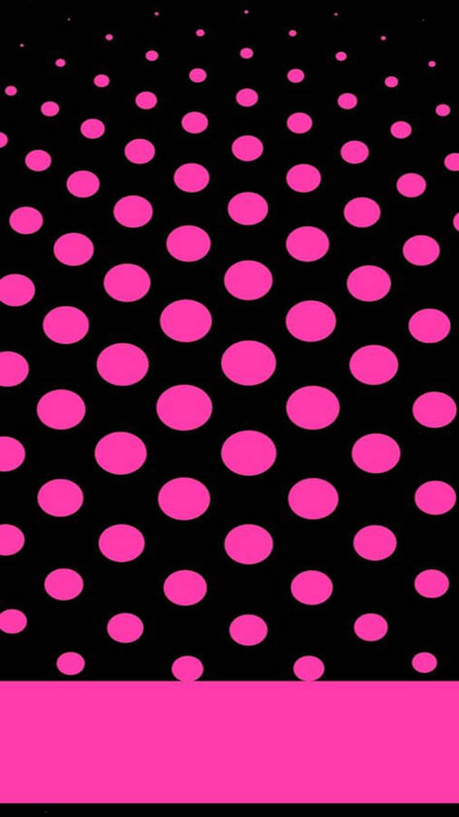 Black And Pink Aesthetic Circular Patterns Wallpaper