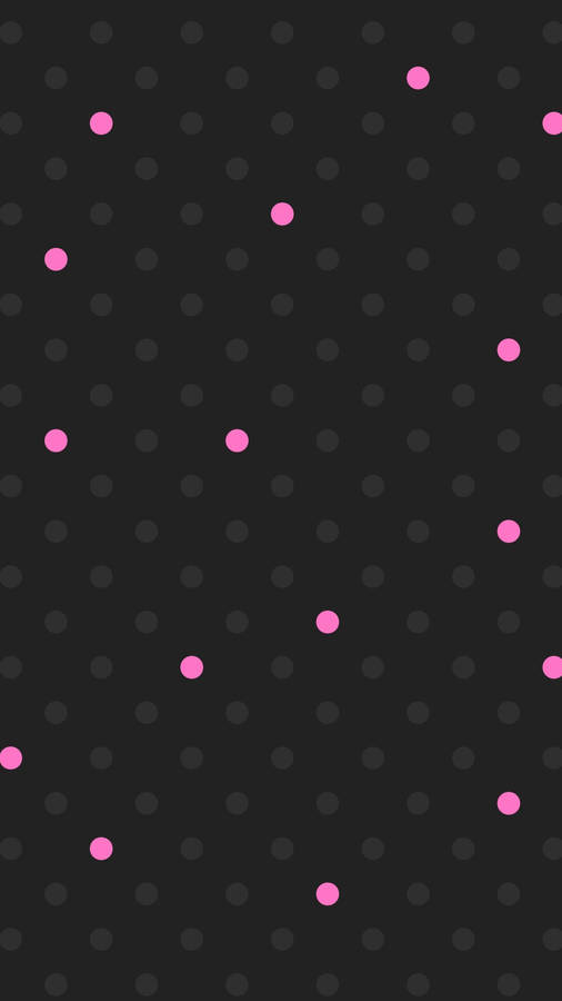 Black And Pink Aesthetic Dotted Pattern Wallpaper